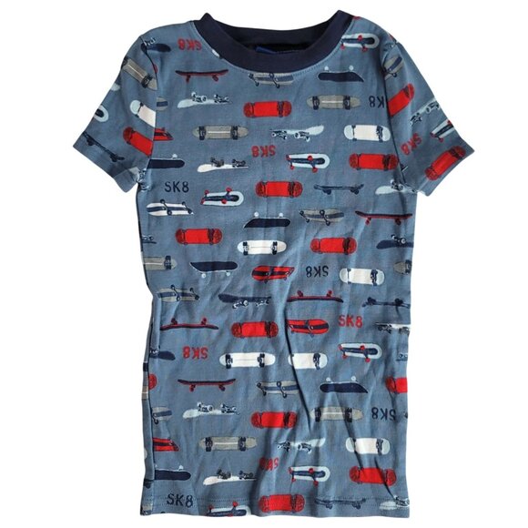 2/$15 Saint Eve Kids Skater 3 PC PJ Set Blue Size 8 Pants 2 Short Sleeve Shirts - Picture 5 of 11